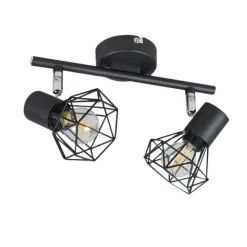 QAZQA Art Deco Spot schwarz schwenk- und neigbar - Mosh 2