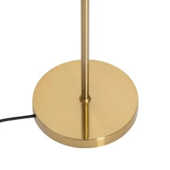 QAZQA Art Deco Stehlampe Gold mit rosa Glas 3 Lichter - Vidro