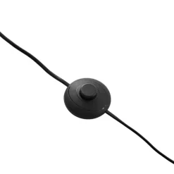 QAZQA Art Deco Stehleuchte schwarz mit Rauchglas 2-flammig - Rid