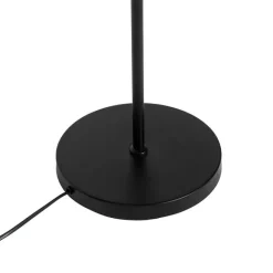 QAZQA Art Deco Stehleuchte schwarz mit Rauchglas 2-Licht - Pallon