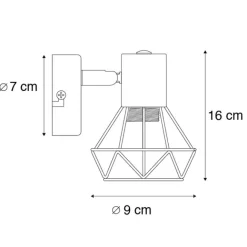 QAZQA Art Deco Strahler gold drehbar und neigbar - Mosh 1