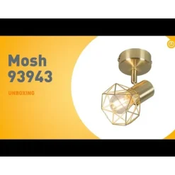 QAZQA Art Deco Strahler gold drehbar und neigbar - Mosh 1