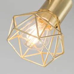 QAZQA Art Deco Strahler gold drehbar und neigbar - Mosh 1