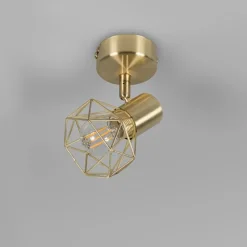 QAZQA Art Deco Strahler gold drehbar und neigbar - Mosh 1