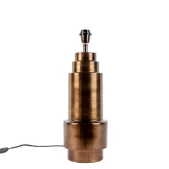 QAZQA Art Deco Tischlampe Bronze ohne Schirm - Bruut