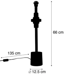 QAZQA Art Deco Tischlampe Bronze ohne Schirm - Diverso