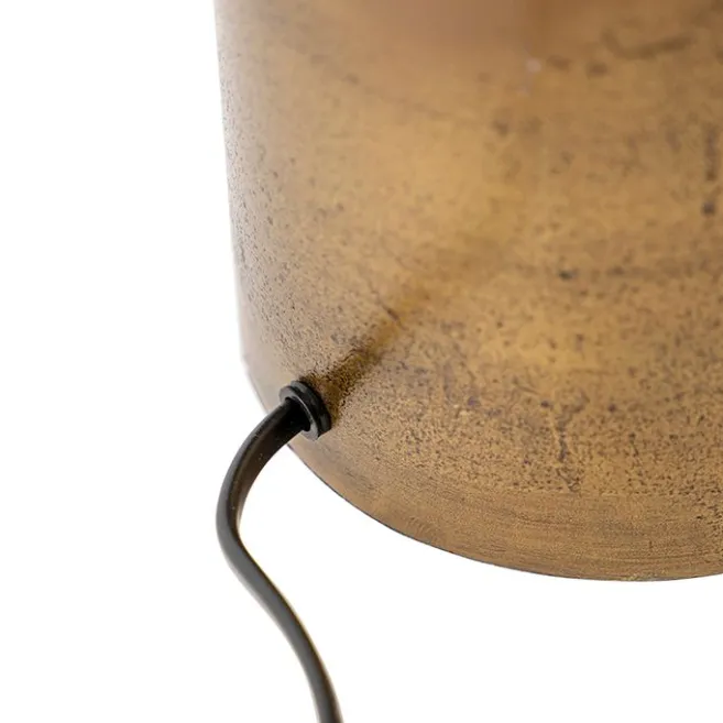 QAZQA Art Deco Tischlampe Bronze ohne Schirm - Diverso