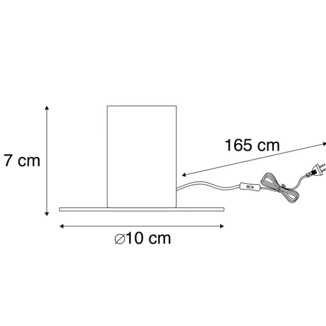 QAZQA Art Deco Tischlampe Gold - Facil