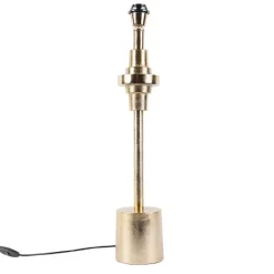 QAZQA Art Deco Tischlampe Gold ohne Schirm - Diverso