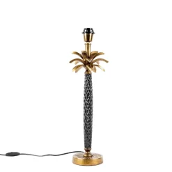 QAZQA Art Deco Tischlampe Gold ohne Schirm - Areka