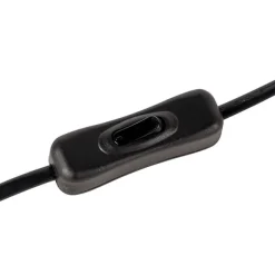 QAZQA Art Deco Tischlampe Messing mit schwarzem Glas - Pallon