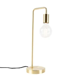 QAZQA Art Deco Tischlampe Messing - Facil