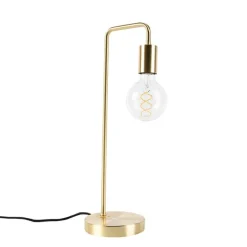 QAZQA Art Deco Tischlampe Messing - Facil