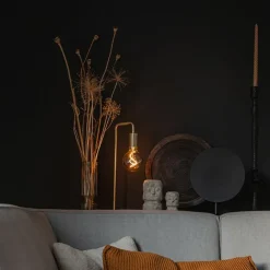 QAZQA Art Deco Tischlampe Messing - Facil