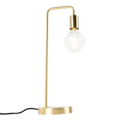 QAZQA Art Deco Tischlampe Messing - Facil