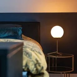 QAZQA Art Deco Tischlampe Messing mit Opalglas 45,5 cm - Pallon