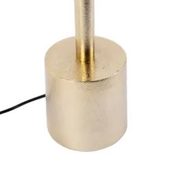 QAZQA Art Deco Tischlampe mit Veloursschirm rot 35 cm - Diverso