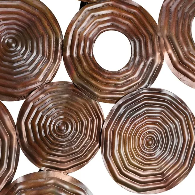 QAZQA Art Deco Wandleuchte Kupfer 138 cm - Kreise