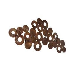 QAZQA Art Deco Wandleuchte Kupfer 138 cm - Kreise