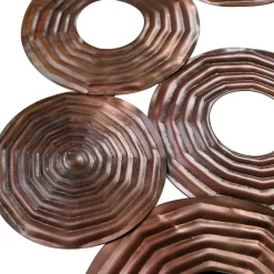 QAZQA Art Deco Wandleuchte Kupfer 138 cm - Kreise