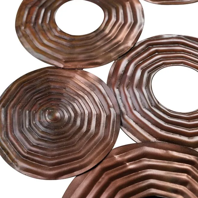 QAZQA Art Deco Wandleuchte Kupfer 138 cm - Kreise