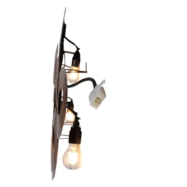 QAZQA Art Deco Wandleuchte Kupfer 138 cm - Kreise