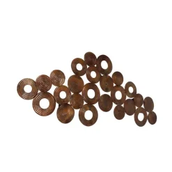 QAZQA Art Deco Wandleuchte Kupfer 138 cm - Kreise