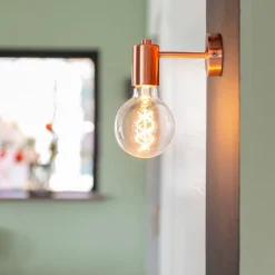 QAZQA Art Deco Wandleuchte Kupfer Verstellbar - Facil