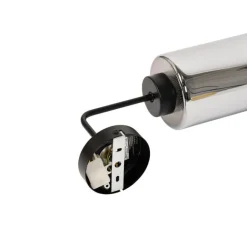 QAZQA Art Deco Wandleuchte schwarz mit Rauchglas - Laura