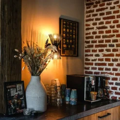 QAZQA Art Deco Wandleuchte schwarz 2-flammig - Besen