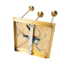 QAZQA Art-Deco-Deckenlampe Gold mit rosa Glas 9 Lichter - Athen