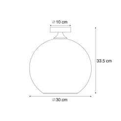 QAZQA Art-Deco-Deckenleuchte Dunkelbronze mit braunem Glas - Sandra