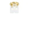 QAZQA Art-Deco-Deckenleuchte Gold mit Glas 3-flammig - Laura