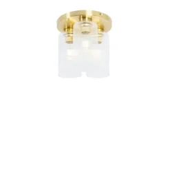 QAZQA Art-Deco-Deckenleuchte Gold mit Glas 3-flammig - Laura