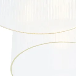 QAZQA Art-Deco-Deckenleuchte Gold mit Glas 3-flammig - Laura