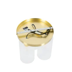 QAZQA Art-Deco-Deckenleuchte Gold mit Glas 3-flammig - Laura