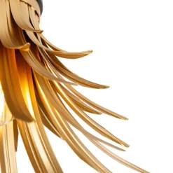 QAZQA Art-Deco-Deckenleuchte Gold mit Schwarz - Wesley