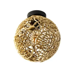 QAZQA Art-Deco-Deckenleuchte Gold mit Schwarz - Maro