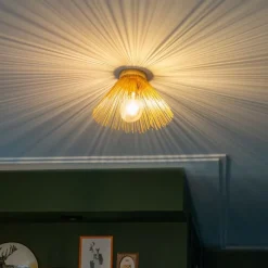 QAZQA Art-Deco-Deckenleuchte Gold mit Lichteffekt - Broom