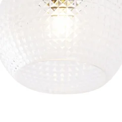 QAZQA Art-Deco-Deckenleuchte Messing mit Klarglas - Sphere