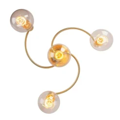 QAZQA Art-Deco-Deckenleuchte Messing 4-flammig - Facile