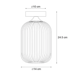 QAZQA Art-Deco-Deckenleuchte Messing mit Klarglas - Banci