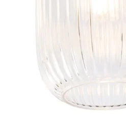 QAZQA Art-Deco-Deckenleuchte Messing mit Klarglas - Banci