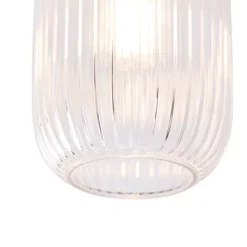 QAZQA Art-Deco-Deckenleuchte Messing mit Klarglas - Banci