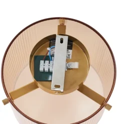 QAZQA Art-Deco-Deckenleuchte Messing mit Bernsteinglas - Laura