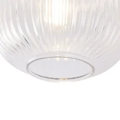 QAZQA Art-Deco-Deckenleuchte Messing mit Klarglas - Karel