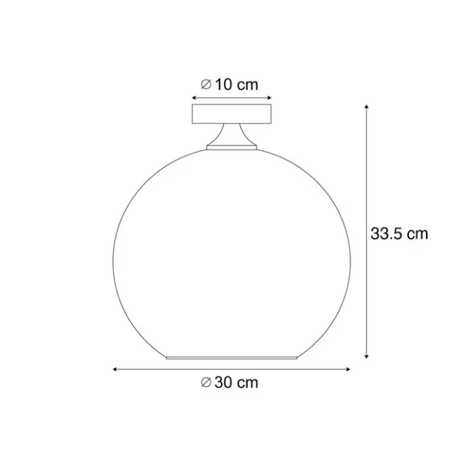 QAZQA Art-Deco-Deckenleuchte Messing mit grünem Glas - Sandra