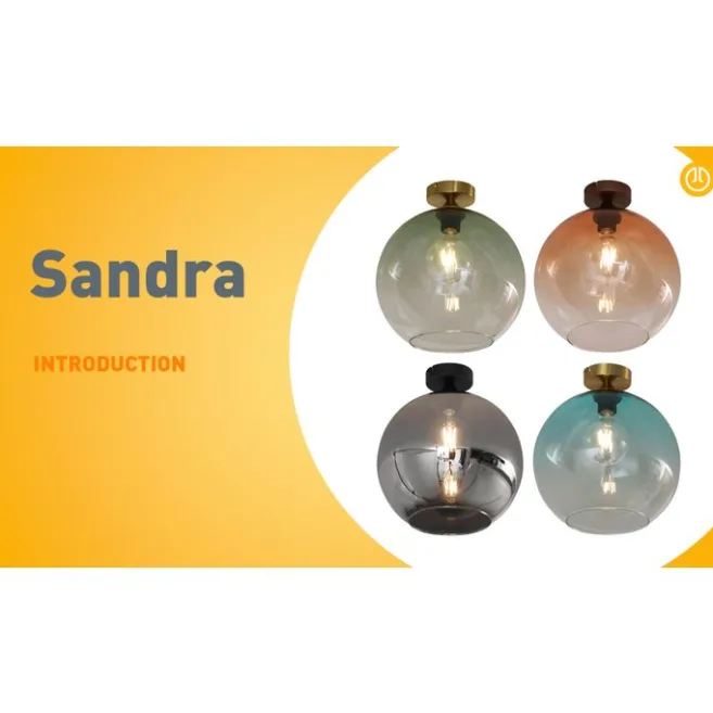 QAZQA Art-Deco-Deckenleuchte Messing mit grünem Glas - Sandra