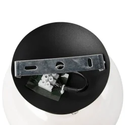 QAZQA Art-Deco-Deckenleuchte Schwarz mit Klarglas - Pallon