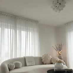 QAZQA Art-Deco-Deckenleuchte schwarz mit Opalglas 6-flammig - Uvas